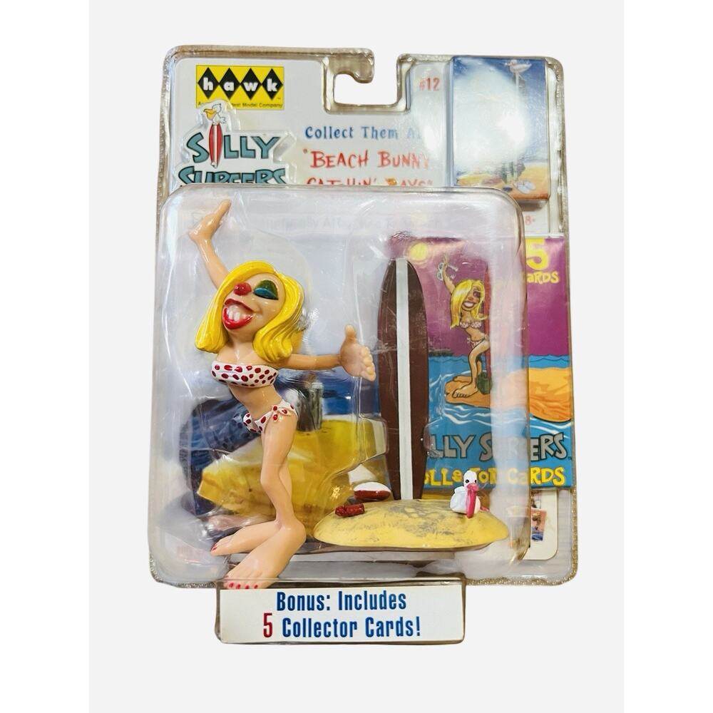 Silly Surfers HAWK #12 Beach Bunny Catchin' Rays‎ Inc. 5 Collectible Cards 2007